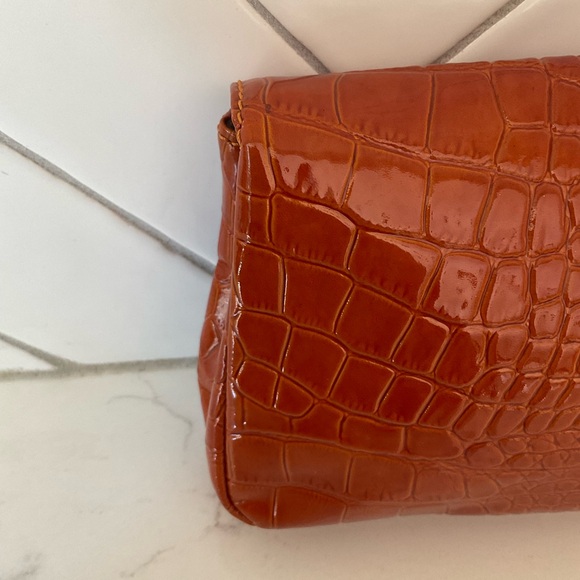 Kate Spade Vibrant Orange Embossed Clutch